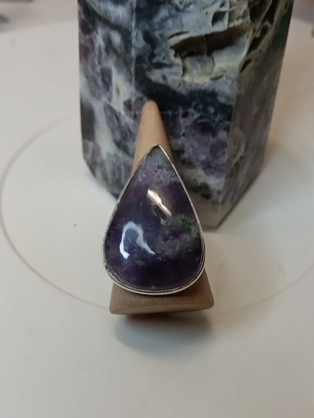 Purple Teardrop Stone Ring - Women Jewelry